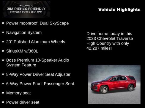 Used 2023 Chevrolet Traverse High Country AWD/4WD image 5