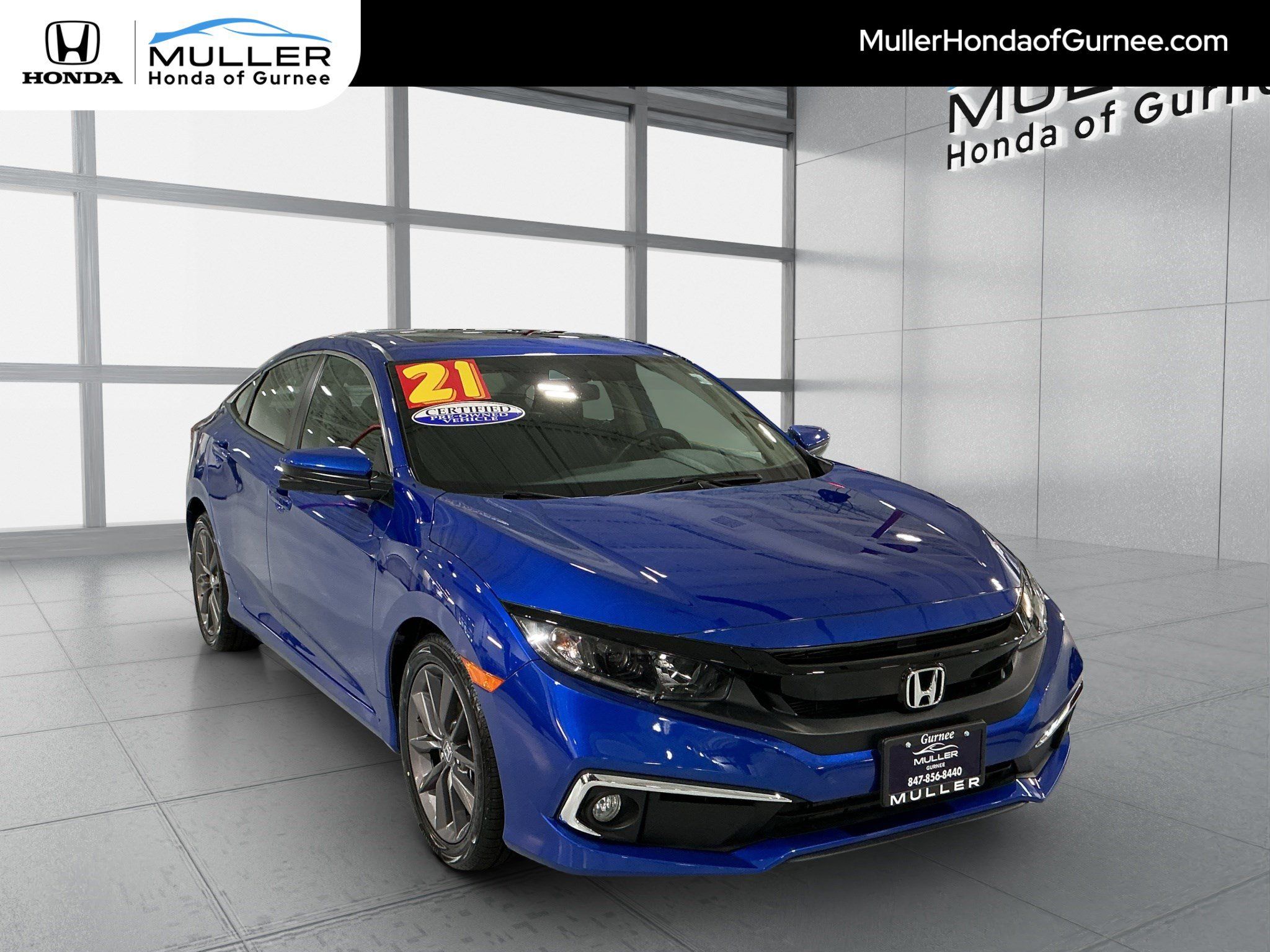 Certified 2021 Honda Civic EX image 1