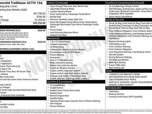 Certified 2023 Chevrolet TrailBlazer ACTIV w/ Convenience Package AWD/4WD image 40