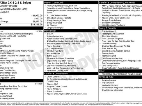 New 2026 MAZDA CX-5 Select AWD/4WD image 33
