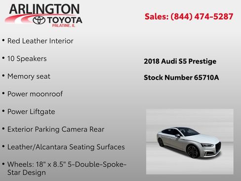 Used 2018 Audi S5 Prestige AWD/4WD image 2