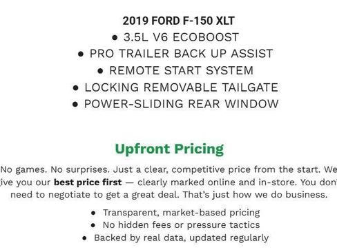 Certified 2019 Ford F150 XLT w/ Equipment Group 302A Luxury AWD/4WD image 2
