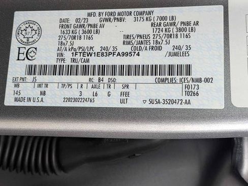 Certified 2023 Ford F150 Tremor w/ Equipment Group 402A High AWD/4WD image 30