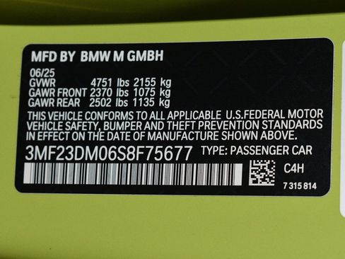 Used 2025 BMW M2 w/ Lighting Package RWD image 98