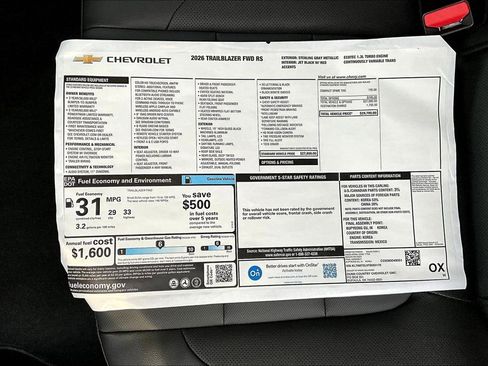 New 2026 Chevrolet TrailBlazer RS image 12