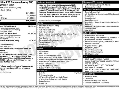 Used 2023 Cadillac XT5 Premium Luxury w/ Technology Package image 53