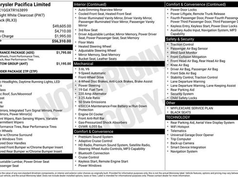 New 2026 Chrysler Pacifica Limited w/ S Appearance Package FWD image 34
