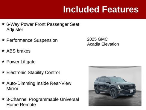 Used 2025 GMC Acadia Elevation w/ Elevation Premium Package AWD/4WD image 4