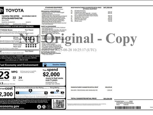 Used 2025 Toyota Tacoma TRD Off-Road AWD/4WD image 2
