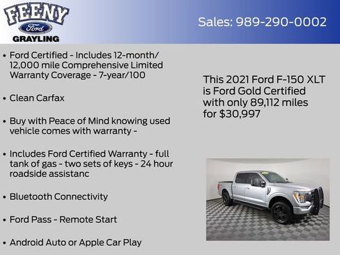 Certified 2021 Ford F150 XLT w/ Equipment Group 302A High image 5
