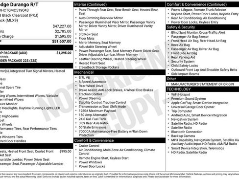 Used 2021 Dodge Durango R/T w/ Blacktop Package RWD image 2