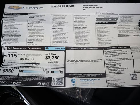 Used 2022 Chevrolet Bolt EUV Premier w/ Launch Edition FWD image 27