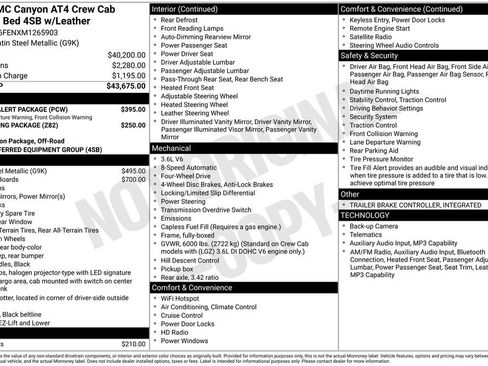 Used 2021 GMC Canyon AT4 w/ Driver Alert Package AWD/4WD image 6