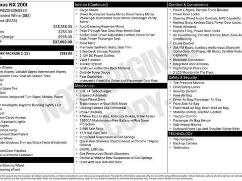 Used 2017 Lexus NX 200t FWD w/ Accessory Package 2 image 32