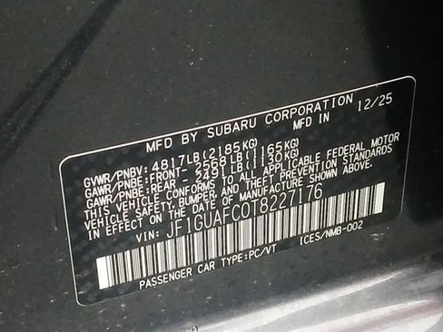 Certified 2026 Subaru Impreza 2.0i Sport AWD/4WD image 20