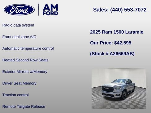 Used 2025 RAM 1500 Laramie w/ Sport Appearance Package AWD/4WD image 30