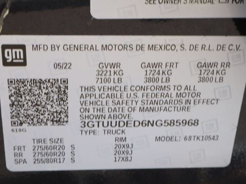 Used 2022 GMC Sierra 1500 SLT w/ SLT Premium Plus Package AWD/4WD image 34