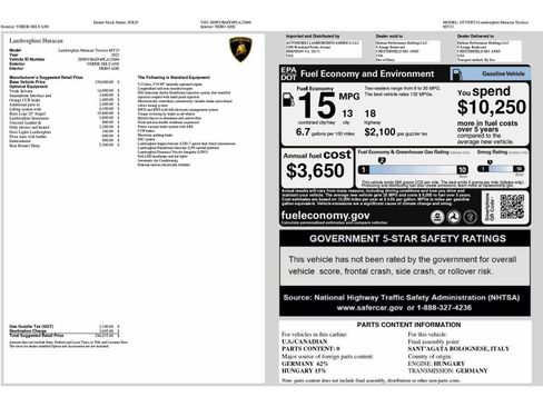 Used 2023 Lamborghini Huracan Tecnica RWD image 6