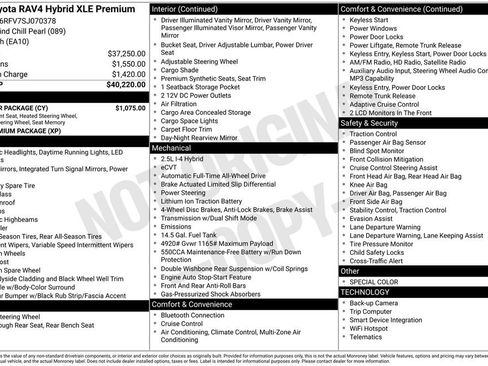 Used 2025 Toyota RAV4 XLE Premium w/ Weather Package AWD/4WD image 9