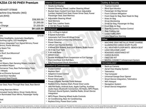 New 2026 MAZDA CX-90 Plug-In Hybrid w/ Premium Plus image 38