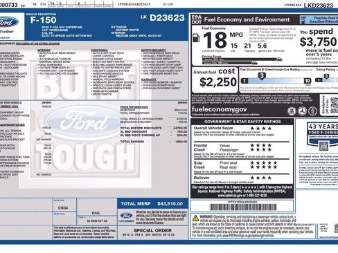 Used 2020 Ford F150 XL w/ Equipment Group 101A Mid image 28