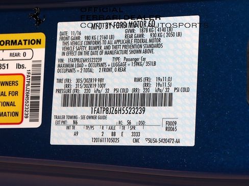 Used 2017 Ford Mustang Shelby GT350R w/ GT350R Equipment Group 920A image 63