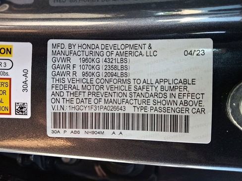 Used 2023 Honda Accord EX image 27