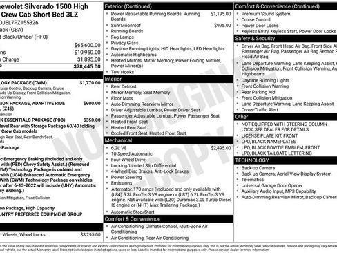 Used 2023 Chevrolet Silverado 1500 High Country w/ Technology Package AWD/4WD image 6