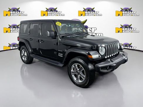Used 2021 Jeep Wrangler Unlimited Sahara w/ Uconnect 4C Nav & Sound Group image 3