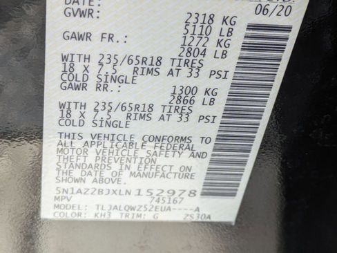 Used 2020 Nissan Murano SV w/ Cargo Package image 16