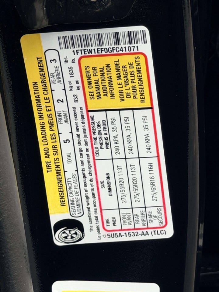 Used 2016 Ford F150 XLT w/ Equipment Group 302A Luxury AWD/4WD image 21