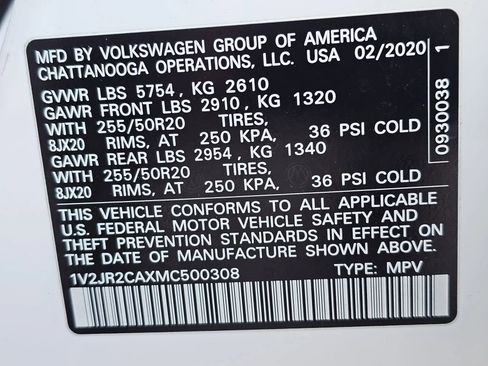 Used 2021 Volkswagen Atlas SE w/ Panoramic Sunroof Package FWD image 31