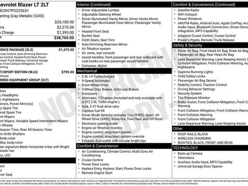 Used 2023 Chevrolet Blazer LT w/ Convenience Package FWD image 6