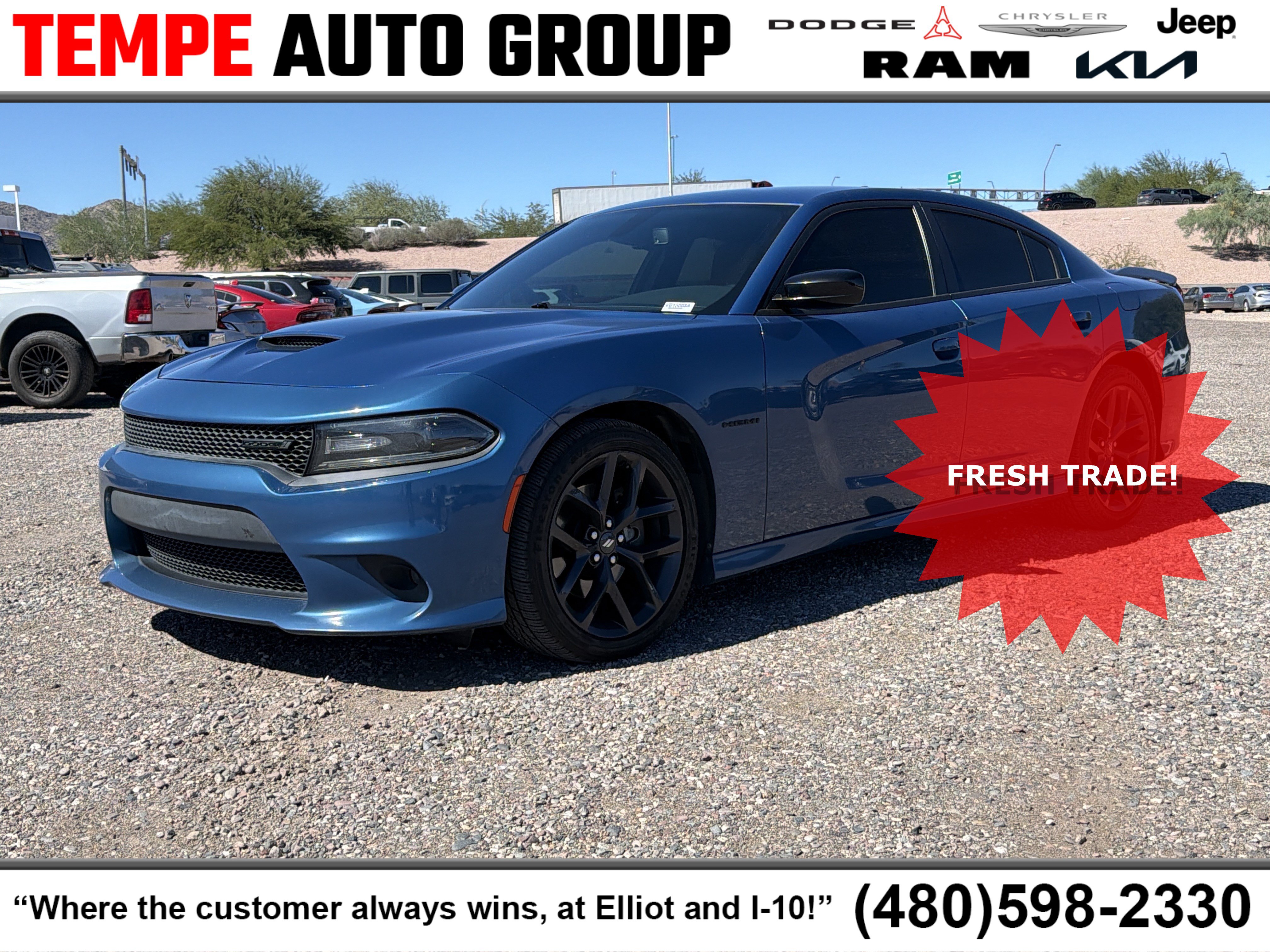 Used 2021 Dodge Charger R/T w/ Blacktop Package RWD image 1