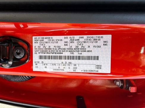Used 2022 Ford F150 Raptor w/ Equipment Group 801A High AWD/4WD image 42