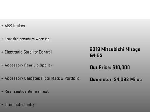 Used 2019 Mitsubishi Mirage G4 ES FWD image 12