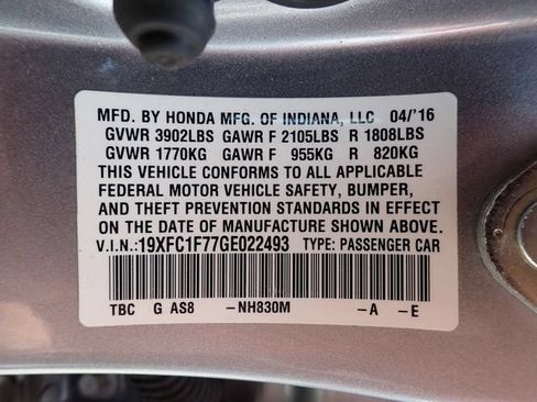 Used 2016 Honda Civic EX-L image 17