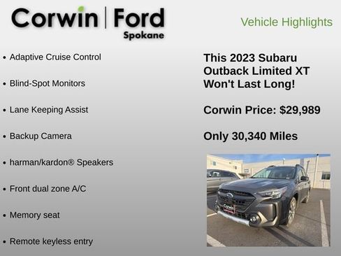 Used 2023 Subaru Outback Limited XT AWD/4WD image 6