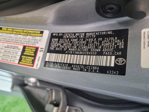 Used 2019 Toyota Camry LE FWD image 33
