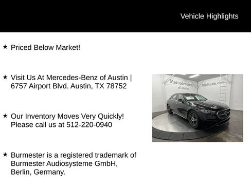 New 2027 Mercedes-Benz E 450 4MATIC Sedan image 6