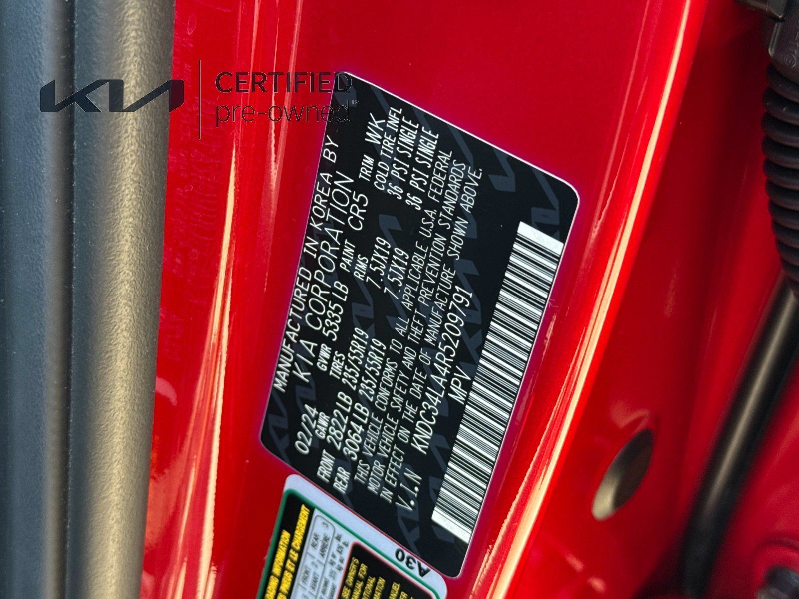 Certified 2024 Kia EV6 Light RWD image 29