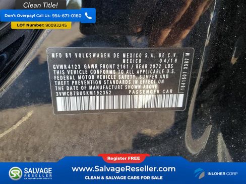 Used 2019 Volkswagen Jetta SE w/ Cold Weather Package FWD image 16