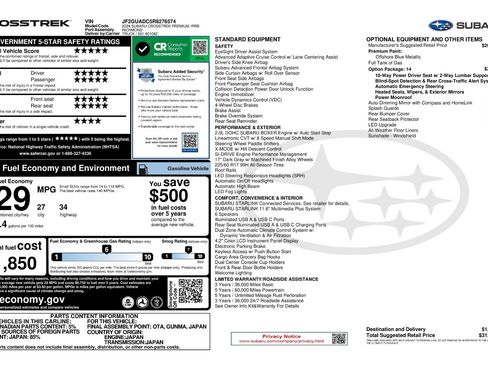 Used 2024 Subaru Crosstrek 2.0i Premium image 11