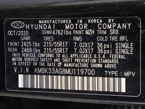 Certified 2021 Hyundai Kona Limited FWD image 41