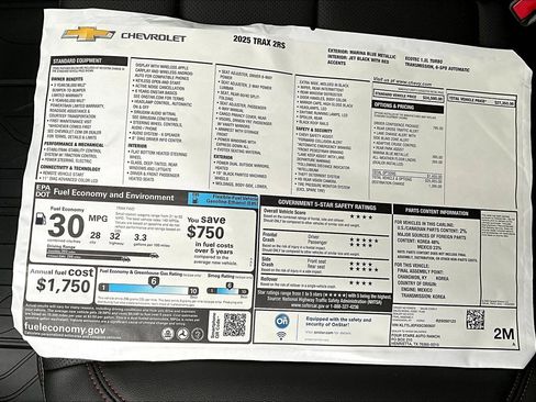 New 2025 Chevrolet Trax RS w/ Driver Confidence Package image 14