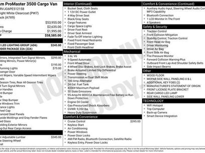 Used 2023 RAM ProMaster 3500 w/ Interior LED Lighting Group
