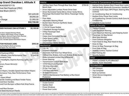 New 2025 Jeep Grand Cherokee L Altitude AWD/4WD image 32