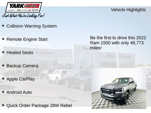 Certified 2022 RAM 1500 Rebel w/ Rebel Level 1 Equipment Group image 13