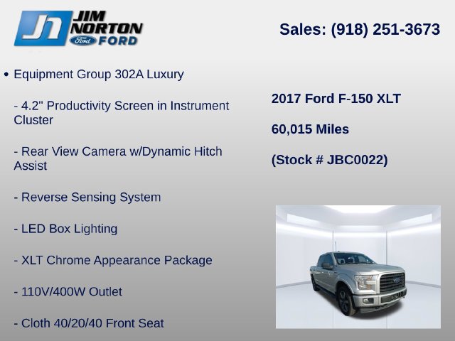 Used 2017 Ford F150 XLT w/ Equipment Group 302A Luxury AWD/4WD image 14
