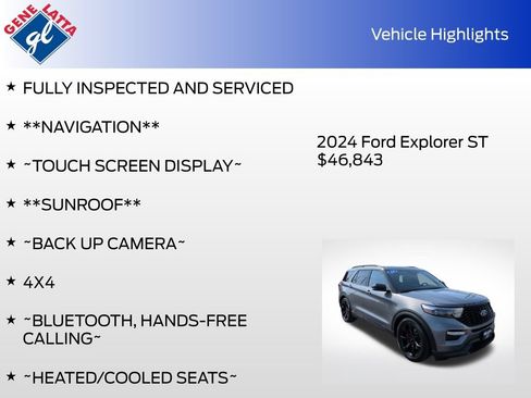 Certified 2024 Ford Explorer ST w/ Equipment Group 401A AWD/4WD image 34